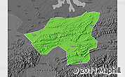 Political Map of Chongyang, darken, desaturated