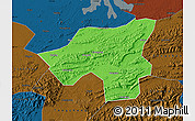 Political Map of Chongyang, darken