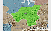 Political Map of Chongyang, semi-desaturated