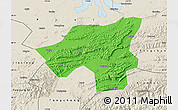 Political Map of Chongyang, shaded relief outside