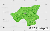 Political Map of Chongyang, single color outside