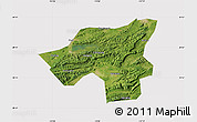 Satellite Map of Chongyang, cropped outside