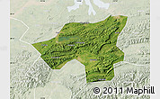 Satellite Map of Chongyang, lighten