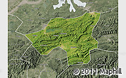 Satellite Map of Chongyang, semi-desaturated