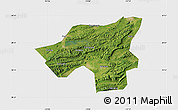 Satellite Map of Chongyang, single color outside