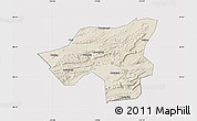 Shaded Relief Map of Chongyang, cropped outside