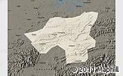 Shaded Relief Map of Chongyang, darken