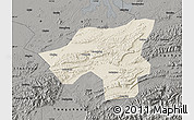 Shaded Relief Map of Chongyang, darken, semi-desaturated