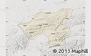 Shaded Relief Map of Chongyang, lighten, semi-desaturated