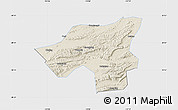 Shaded Relief Map of Chongyang, single color outside