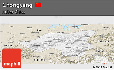 Classic Style Panoramic Map of Chongyang