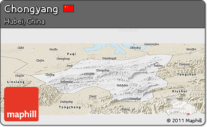 Classic Style Panoramic Map of Chongyang