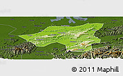 Physical Panoramic Map of Chongyang, darken