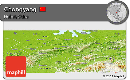 Physical Panoramic Map of Chongyang