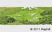Physical Panoramic Map of Chongyang, satellite outside
