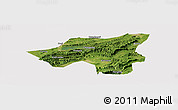Satellite Panoramic Map of Chongyang, cropped outside