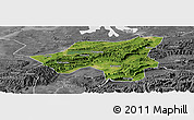 Satellite Panoramic Map of Chongyang, desaturated