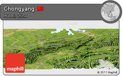 Satellite Panoramic Map of Chongyang