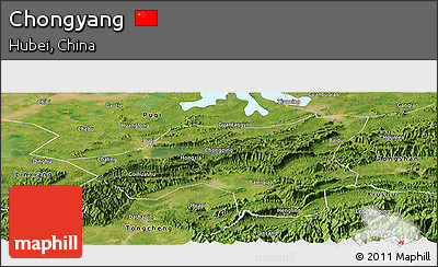 Satellite Panoramic Map of Chongyang