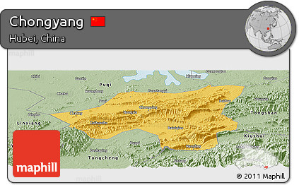 Savanna Style Panoramic Map of Chongyang