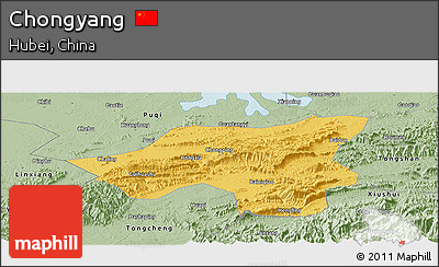 Savanna Style Panoramic Map of Chongyang