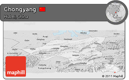 Silver Style Panoramic Map of Chongyang