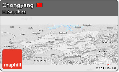 Silver Style Panoramic Map of Chongyang
