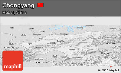 Silver Style Panoramic Map of Chongyang