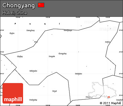 Blank Simple Map of Chongyang