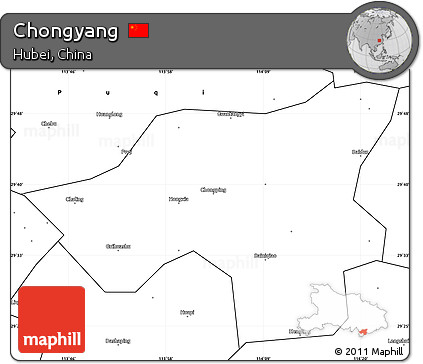 Blank Simple Map of Chongyang