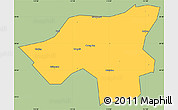 Savanna Style Simple Map of Chongyang, cropped outside