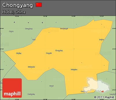 Savanna Style Simple Map of Chongyang
