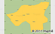 Savanna Style Simple Map of Chongyang, single color outside