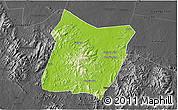 Physical 3D Map of Dawu, darken, desaturated
