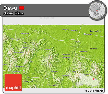 Physical 3D Map of Dawu