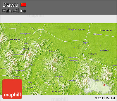 Physical 3D Map of Dawu