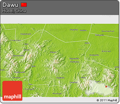 Physical 3D Map of Dawu