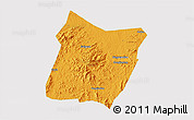 Political 3D Map of Dawu, cropped outside