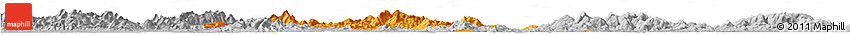 Political Horizon Map of Dawu, lighten, desaturated