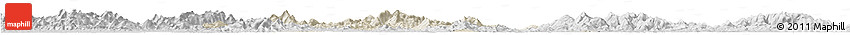 Shaded Relief Horizon Map of Dawu, desaturated