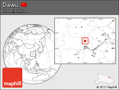 Blank Location Map of Dawu