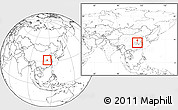 Blank Location Map of Dawu, highlighted parent region, within the entire country