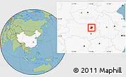 Savanna Style Location Map of Dawu, highlighted country
