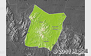 Physical Map of Dawu, darken, desaturated