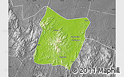 Physical Map of Dawu, desaturated