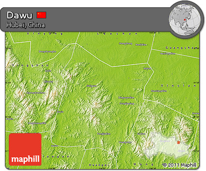 Physical Map of Dawu