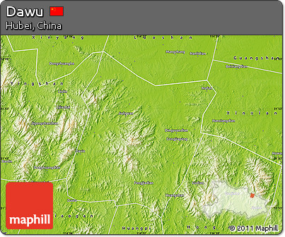 Physical Map of Dawu