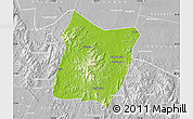 Physical Map of Dawu, lighten, desaturated