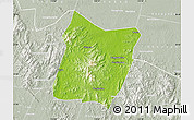 Physical Map of Dawu, lighten, semi-desaturated