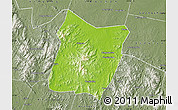 Physical Map of Dawu, semi-desaturated